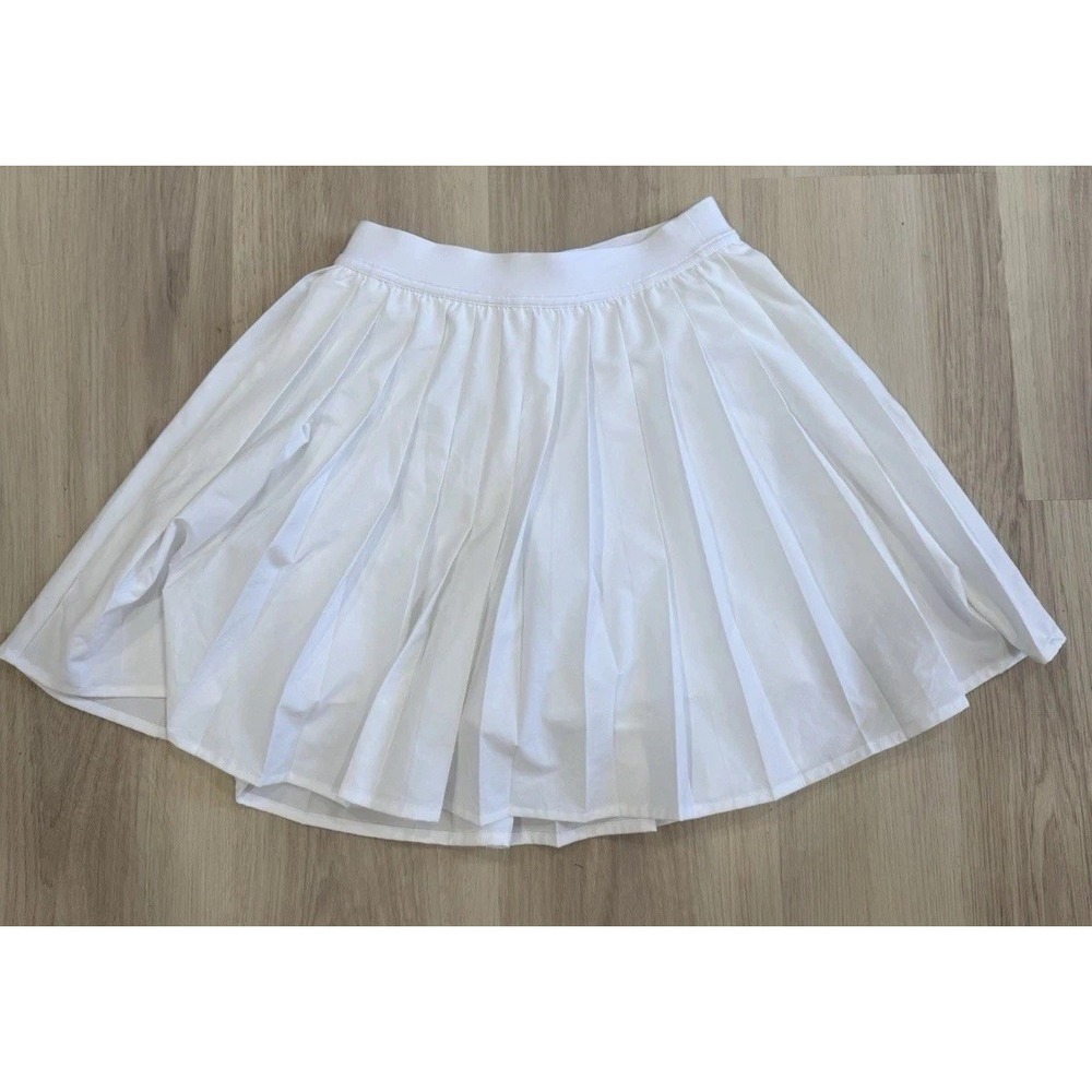 Lululemon High-Rise Pleated Tennis Skirt Long White LW8AQNT Women Size 2 Tall